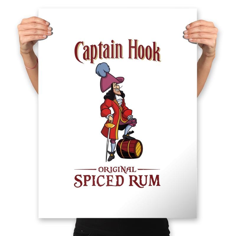 Captain Hook Spiced Rum - Prints Posters RIPT Apparel 18x24 / White