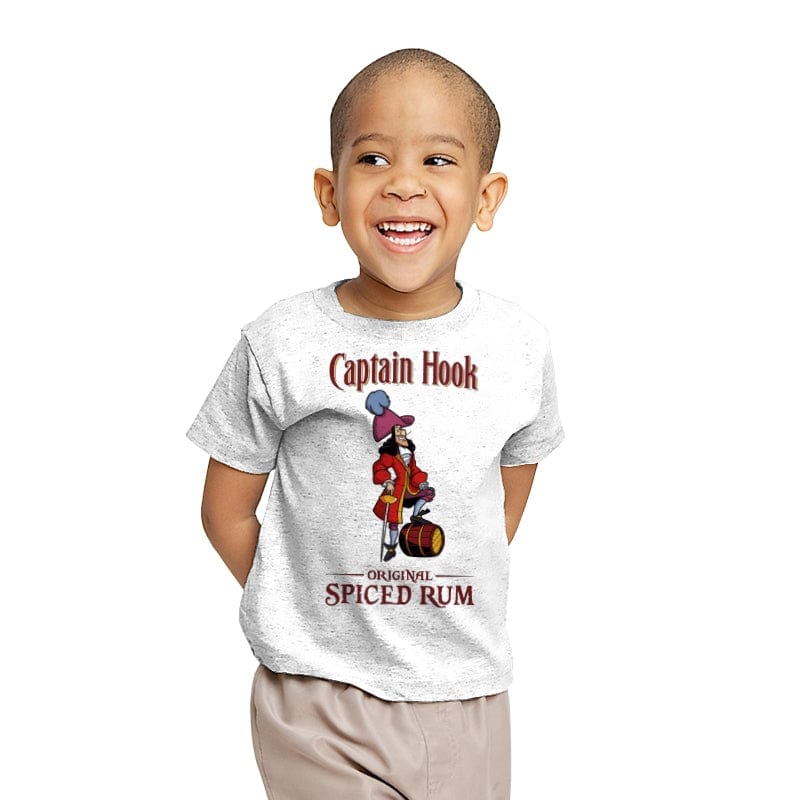 Captain Hook Spiced Rum - Youth T-Shirts RIPT Apparel X-small / White