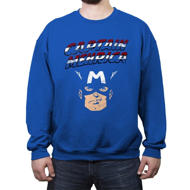 Captain Mehrica  - Crew Neck Sweatshirt Crew Neck Sweatshirt RIPT Apparel Small / Royal