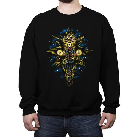 Captain Saiyan - Crew Neck Sweatshirt Crew Neck Sweatshirt RIPT Apparel Small / Black