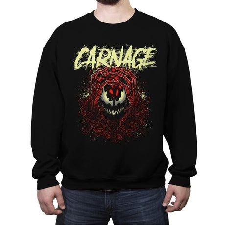 CARNAGE - Crew Neck Sweatshirt Crew Neck Sweatshirt RIPT Apparel Small / Black