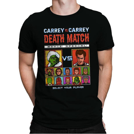 Carrey Death Match - Mens Premium T-Shirts RIPT Apparel Small / Black