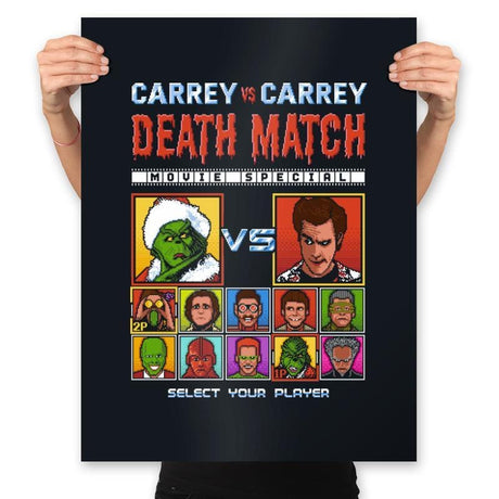 Carrey Death Match - Prints Posters RIPT Apparel 18x24 / Black