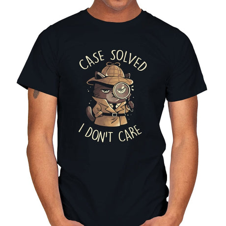 Case Solved I Don't Care - Mens T-Shirts RIPT Apparel Small / Black