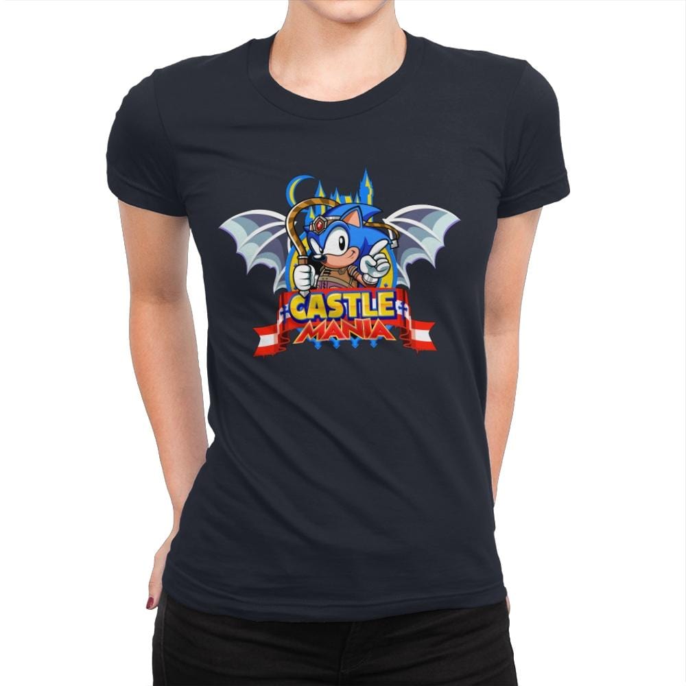 Castle Mania - Womens Premium T-Shirts RIPT Apparel Small / Midnight Navy