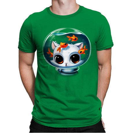 Castronaut Cat - Mens Premium T-Shirts RIPT Apparel Small / Kelly