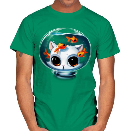 Castronaut Cat - Mens T-Shirts RIPT Apparel Small / Kelly