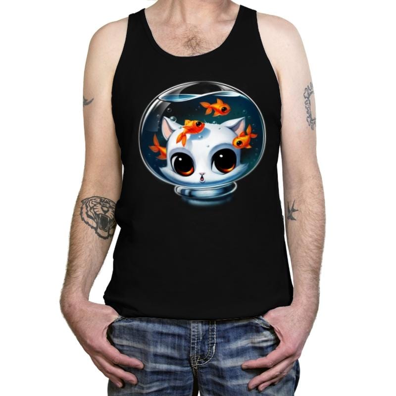 Castronaut Cat - Tanktop Tanktop RIPT Apparel X-Small / Black