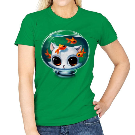 Castronaut Cat - Womens T-Shirts RIPT Apparel Small / Irish Green