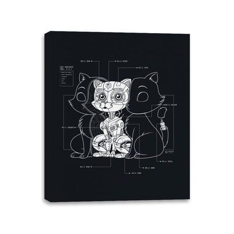 Cat Inside - Canvas Wraps Canvas Wraps RIPT Apparel 11x14 / Black