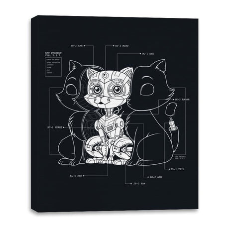 Cat Inside - Canvas Wraps Canvas Wraps RIPT Apparel 16x20 / Black