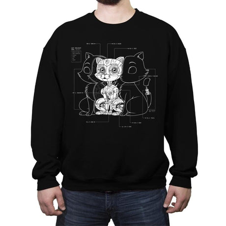 Cat Inside - Crew Neck Sweatshirt Crew Neck Sweatshirt RIPT Apparel Small / Black