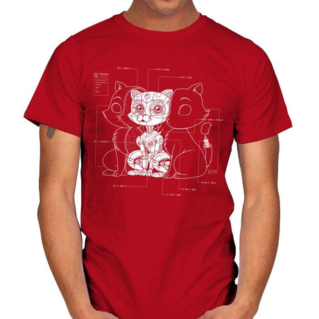 Cat Inside - Mens T-Shirts RIPT Apparel Small / Red