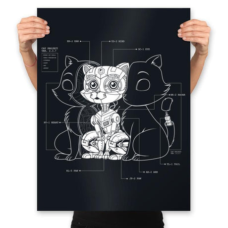 Cat Inside - Prints Posters RIPT Apparel 18x24 / Black