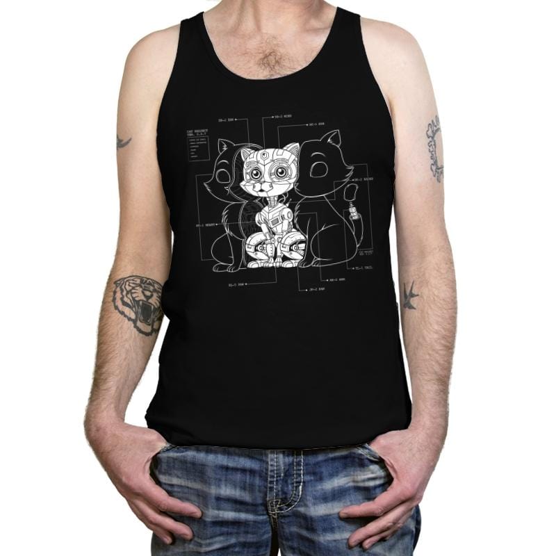 Cat Inside - Tanktop Tanktop RIPT Apparel X-Small / Black