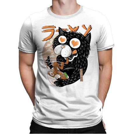 Cat Love Ramen - Mens Premium T-Shirts RIPT Apparel Small / White