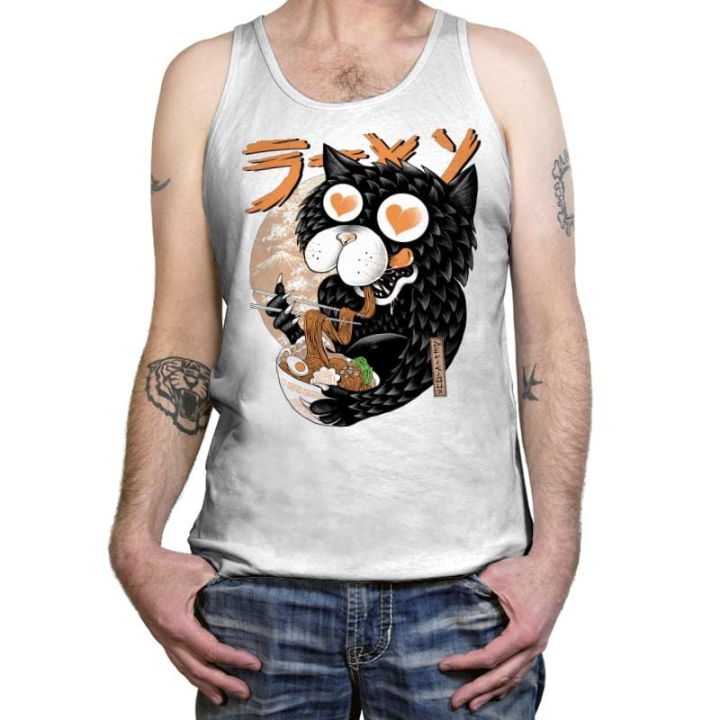 Cat Love Ramen - Tanktop Tanktop RIPT Apparel X-Small / White