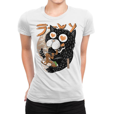 Cat Love Ramen - Womens Premium T-Shirts RIPT Apparel Small / White