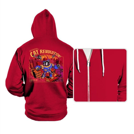 Cat Revolution - Hoodies Hoodies RIPT Apparel Small / Red