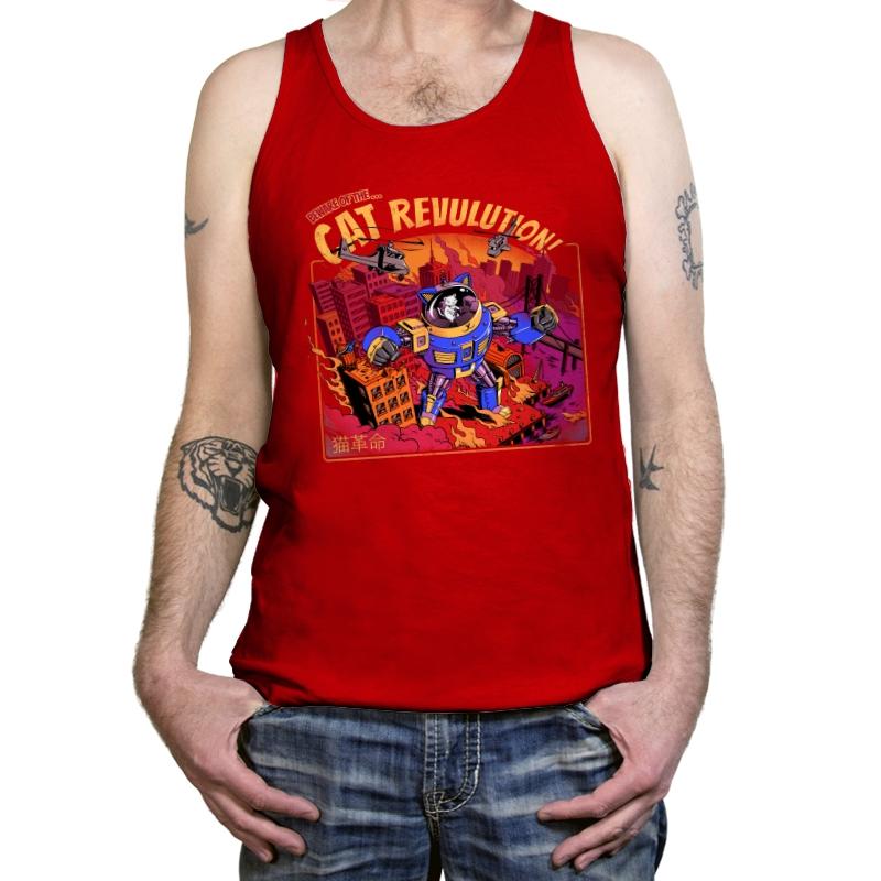 Cat Revolution - Tanktop Tanktop RIPT Apparel X-Small / Red