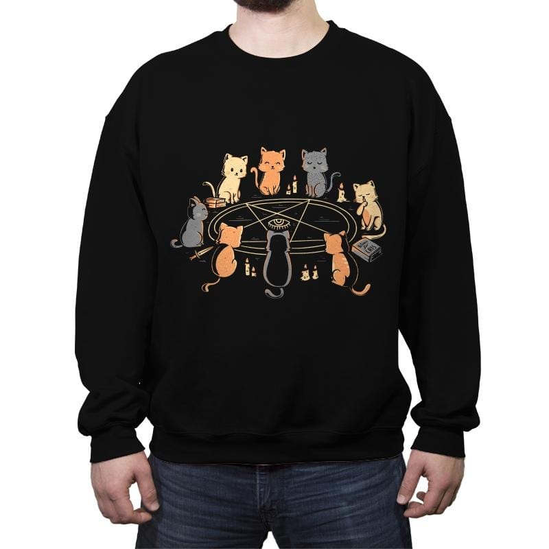 Cat Ritual - Crew Neck Sweatshirt Crew Neck Sweatshirt RIPT Apparel Small / Black