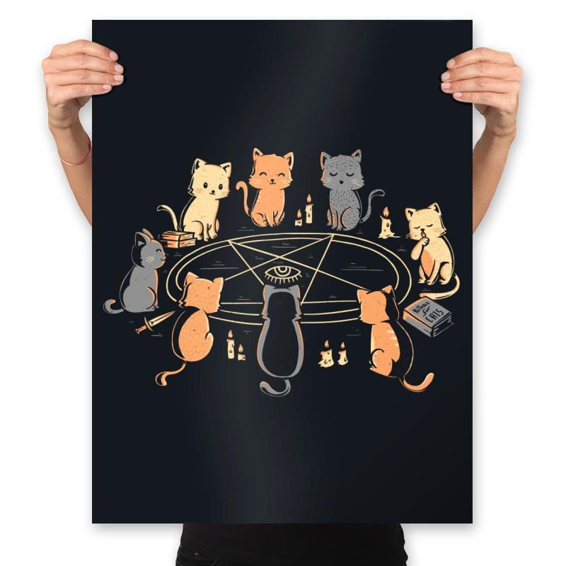 Cat Ritual - Prints Posters RIPT Apparel 18x24 / Black