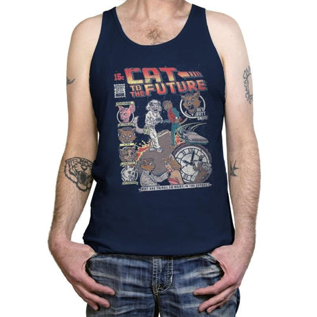 Cat to the Future - Tanktop Tanktop RIPT Apparel