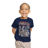 Cat to the Future - Youth T-Shirts RIPT Apparel X-small / Navy