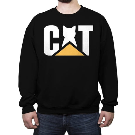 CAT Truck - Crew Neck Sweatshirt Crew Neck Sweatshirt RIPT Apparel Small / Black