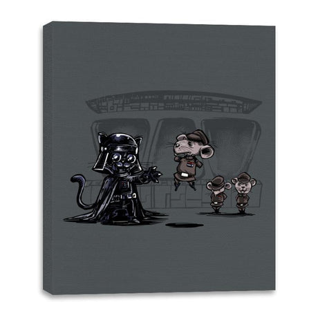 Cat Vader - Canvas Wraps Canvas Wraps RIPT Apparel 16x20 / Charcoal