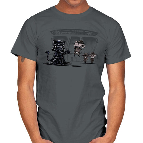 Cat Vader - Mens T-Shirts RIPT Apparel Small / Charcoal