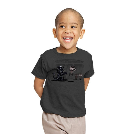 Cat Vader - Youth T-Shirts RIPT Apparel X-small / Charcoal