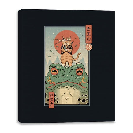 Catana and the Big Frog - Canvas Wraps Canvas Wraps RIPT Apparel 16x20 / Black