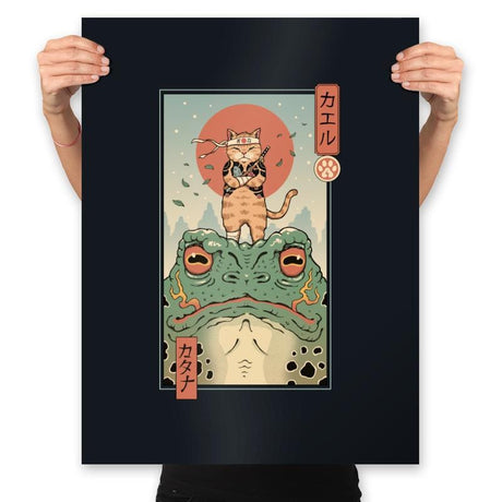 Catana and the Big Frog - Prints Posters RIPT Apparel 18x24 / Black