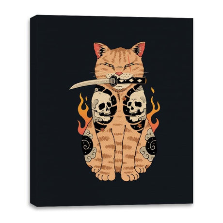 Catana Skull - Canvas Wraps Canvas Wraps RIPT Apparel 16x20 / Black