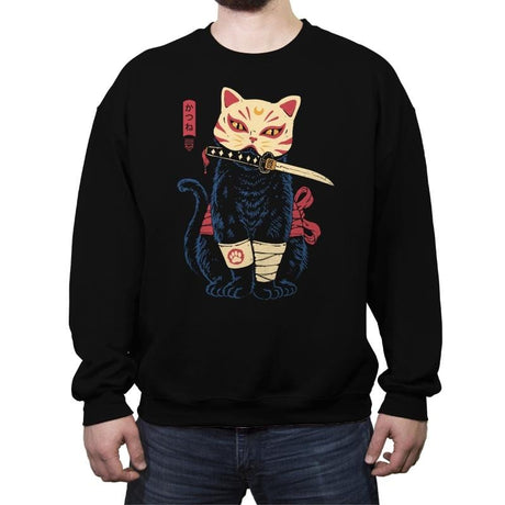 Catsune - Crew Neck Sweatshirt Crew Neck Sweatshirt RIPT Apparel Small / Black