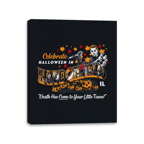 Celebrate Halloween in Haddonfield - Canvas Wraps Canvas Wraps RIPT Apparel 11x14 / Black