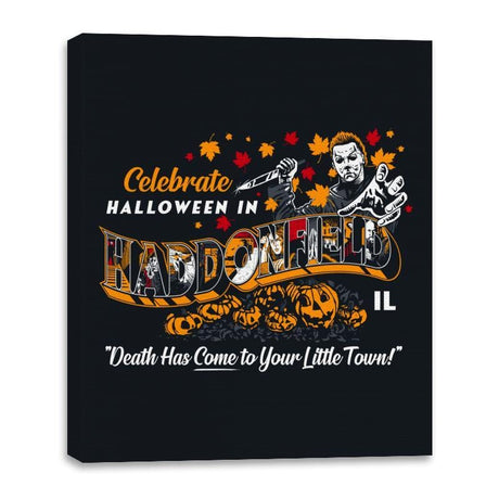 Celebrate Halloween in Haddonfield - Canvas Wraps Canvas Wraps RIPT Apparel 16x20 / Black