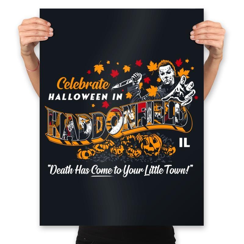 Celebrate Halloween in Haddonfield - Prints Posters RIPT Apparel 18x24 / Black