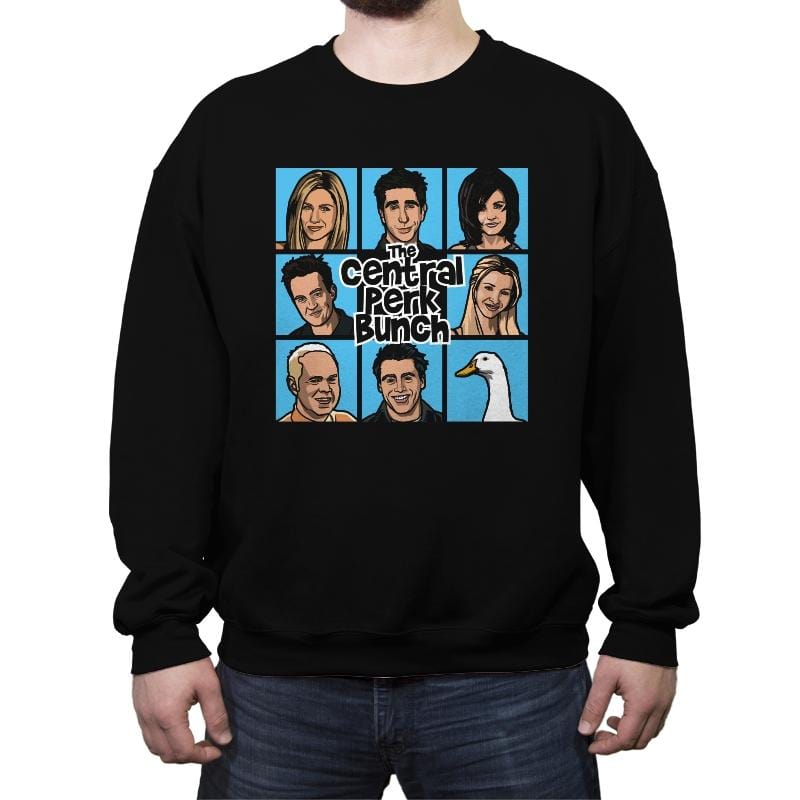 Central Perk Bunch - Crew Neck Sweatshirt Crew Neck Sweatshirt RIPT Apparel Small / Black