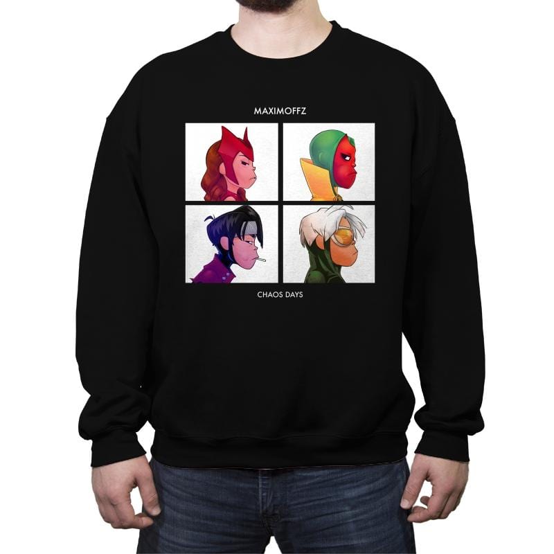 Chaos Days - Crew Neck Sweatshirt Crew Neck Sweatshirt RIPT Apparel Small / Black