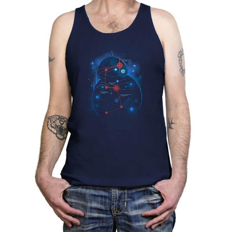 Charting the Way - Tanktop Tanktop RIPT Apparel X-Small / Navy