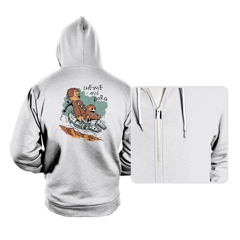 Chewie and Porg - Hoodies Hoodies RIPT Apparel