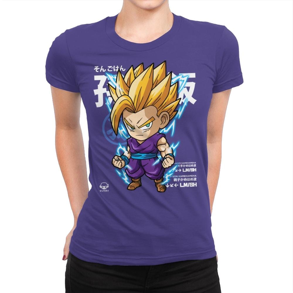 CHIBI Gohan - Womens Premium T-Shirts RIPT Apparel Small / Purple Rush