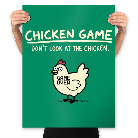 Chicken Game - Prints Posters RIPT Apparel 18x24 / Kelly