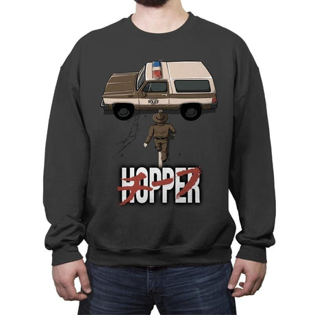 Chief Hopper - Crew Neck Sweatshirt Crew Neck Sweatshirt RIPT Apparel Small / Charcoal