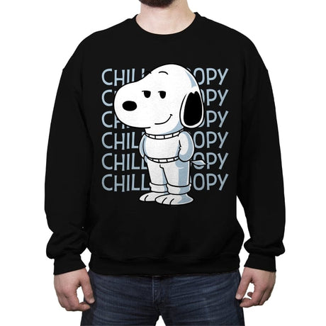 Chill Beagle - Crew Neck Sweatshirt Crew Neck Sweatshirt RIPT Apparel Small / Black