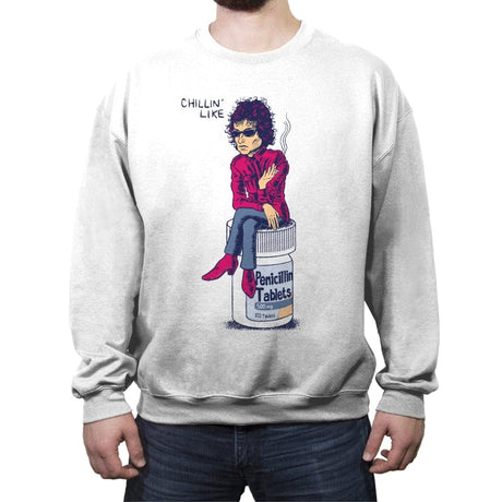 Chillin' Like Bob - Crew Neck Sweatshirt Crew Neck Sweatshirt RIPT Apparel Small / White