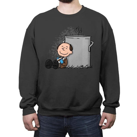 Chilly Brown - Crew Neck Sweatshirt Crew Neck Sweatshirt RIPT Apparel Small / Charcoal