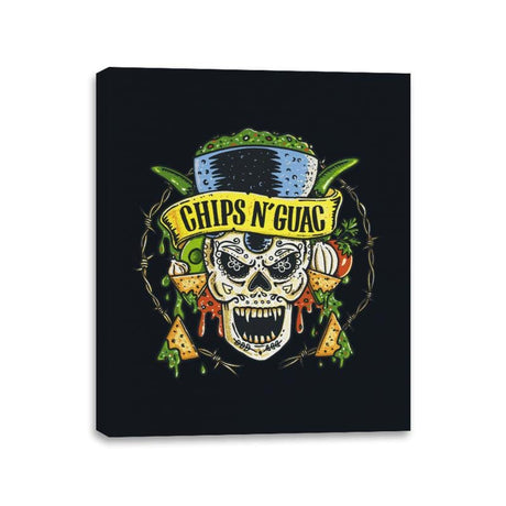 Chips N' Guac - Canvas Wraps Canvas Wraps RIPT Apparel 11x14 / Black